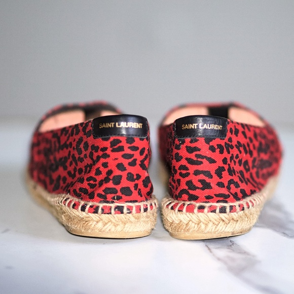 Saint Laurent Animal Print Flat Espadrilles - Picture 5 of 11
